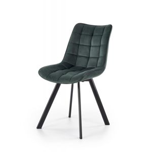 Jedálenská stolička K332 čierna / tmavo zelená Halmar