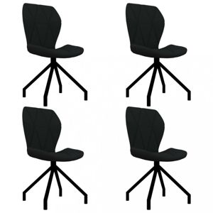 Jedálenská stolička 4 ks umelá koža Dekorhome Čierna