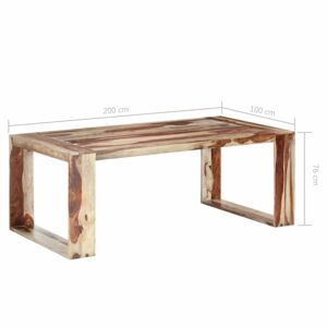 Jedálenský stôl sheesamové drevo Dekorhome 200x100x76 cm