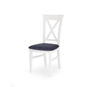 Drevená jedálenská stolička BERGAMO biela Halmar