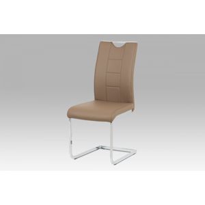 Jedálenská stolička DCL-411 ekokoža / kov Autronic Latté