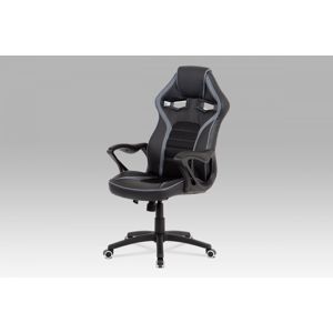 Kancelárska stolička KA-G406 ekokoža / látka / plast AUTRONIC Sivá