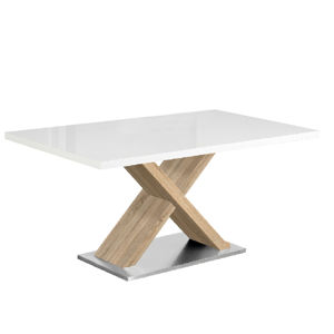Jedálenský stôl FARNEL biela / dub sonoma Kondela