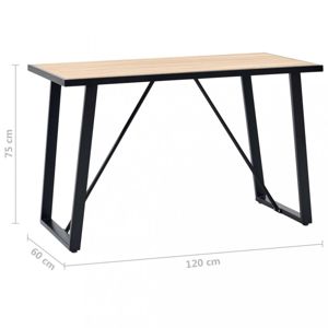 Jedálenský stôl dub / čierna Dekorhome 120x60x75 cm