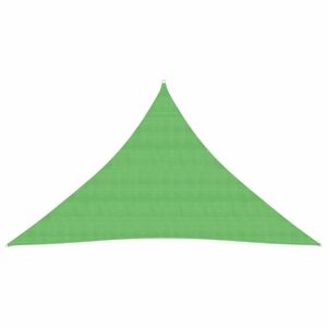 Tieniaca plachta trojuholníková HDPE 2,5 x 2,5 x 3,5 m Dekorhome Svetlozelená
