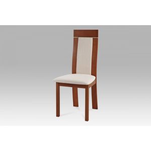 Jedálenská stolička BC-3921 masívne drevo / látka Autronic Čerešňa