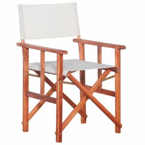 Záhradná režisérska stolička hnedá / biela