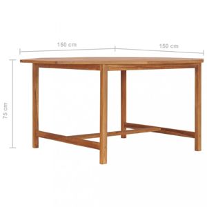 Záhradný stôl teakové drevo Dekorhome 150x150x75 cm