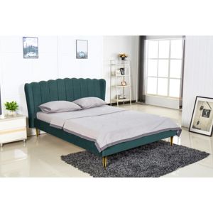Manželská posteľ VALVERDE 160 Halmar Tmavo zelená