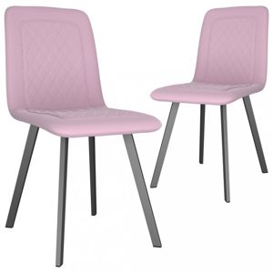 Jedálenská stolička 2 ks zamat / kov Dekorhome Ružová