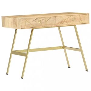 Písací stolík so zásuvkami masívne drevo Dekorhome Mangovníkové drevo
