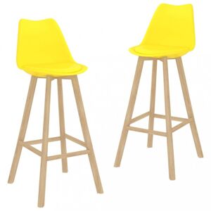 Barové stoličky 2 ks Dekorhome Žltá