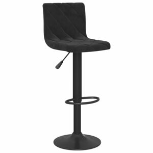 Barová stolička zamat / kov Dekorhome Čierna