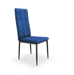 Jedálenská stolička K415 zamat / čierna Halmar Modrá