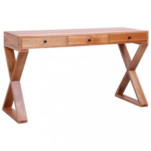 Písací stôl masívne mahagónové drevo Dekorhome Prírodná