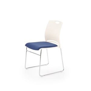 Konferenčná stolička CALI biela / modrá Halmar