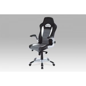 Kancelárska stolička KA-E240B ekokoža / plast Autronic Sivá