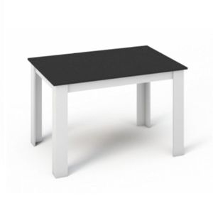 Jedálenský stôl 120x80 KRAZ biela / čierna Tempo Kondela