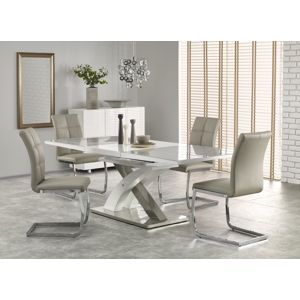 Jedálenský rozkladací stôl SANDOR 2 sivá / biela Halmar