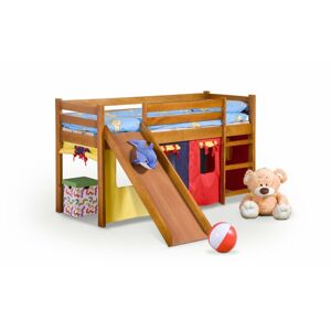 Detská poschodová posteľ so šmýkačkou Neo Plus jelša Halmar Jelša