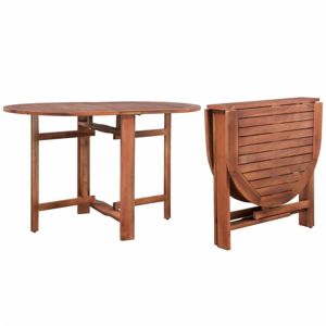 Záhradný stôl oválny z masívneho akáciového dreva 120x70 cm