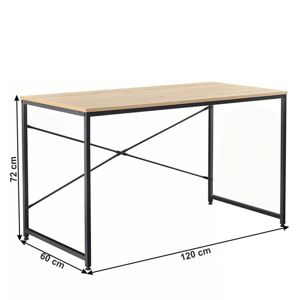 Písací stôl MELLORA dub / čierna Tempo Kondela 120 cm