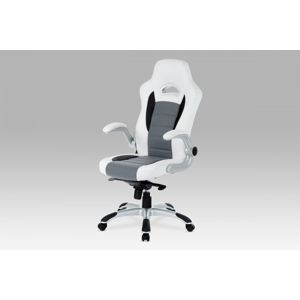 Kancelárska stolička KA-E240B ekokoža / plast Autronic Biela