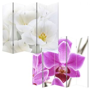 Dizajnový paravan WH orchidei 200x180 cm (5-dielny)