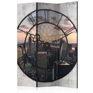 Paraván NYC Time Zone Dekorhome 135x172 cm (3-dielny)