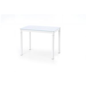 Sklenený stôl ARGUS mliečna / biela Halmar