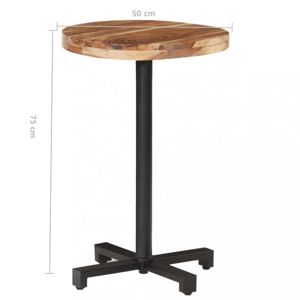 Bistro stôl okrúhly hnedá / čierna Dekorhome ø 50 cm