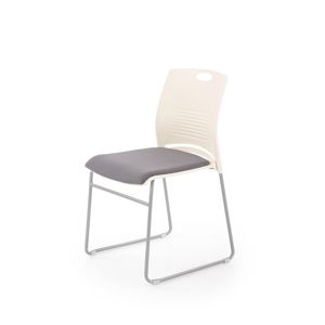 Konferenčná stolička CALI látka / plast / kov Halmar Sivá