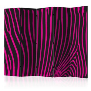 Paraván Zebra pattern (violet) Dekorhome 225x172 cm (5-dielny)