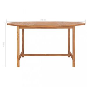 Záhradný stôl teakové drevo Dekorhome 150x76 cm