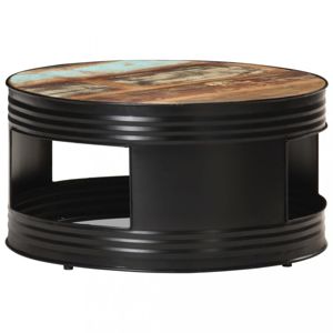 Konferenčný stolík hnedá / čierna Dekorhome Recyklované drevo