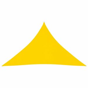Tieniaca plachta trojuholníková 3,5 x 3,5 x 4,9 m oxfordská látka Dekorhome Žltá