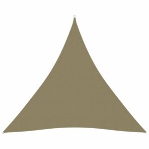Tieniaca plachta trojuholníková 5 x 5 x 5 m oxfordská látka Dekorhome Béžová