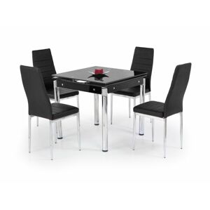 Jedálenský stôl KENT Halmar Strieborná / čierna