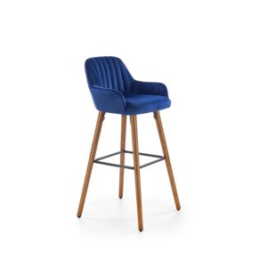 Barová stolička H-93 modrá / orech Halmar