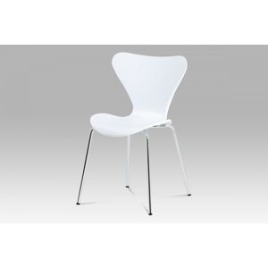 Jedálenská stolička AURORA plast / kov Autronic Biela