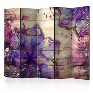 Paraván Purple Memory Dekorhome 225x172 cm (5-dielny)