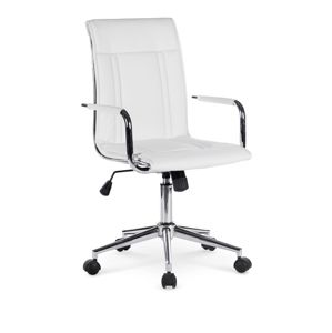 Kancelárska stolička PORTO 2 ekokoža biela Halmar