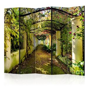 Paraván Romantic Garden Dekorhome 225x172 cm (5-dielny)