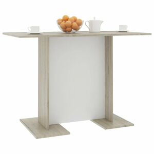 Jedálenský stôl 110x60 cm Dekorhome Dub sonoma / biela