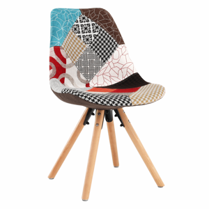 Jedálenská stolička GLORIA patchwork / buk Tempo Kondela