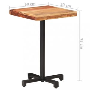 Bistro stôl štvorcový hnedá / čierna Dekorhome 50x50x75 cm