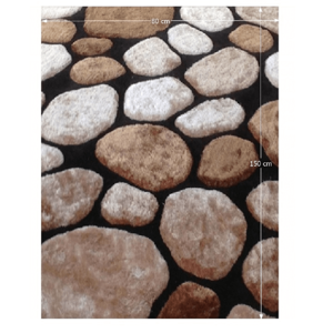 Shaggy koberec PEBBLE TYP 2 hnedá / čierna Tempo Kondela 80x150 cm