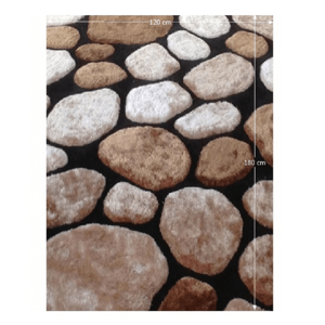 Shaggy koberec PEBBLE TYP 2 hnedá / čierna Tempo Kondela 120x180 cm