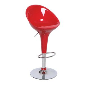 Barová stolička ALBA NOVA plast / chróm Tempo Kondela Červená