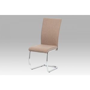 Jedálenská stolička DCL-455 látka / ekokoža / chróm Autronic Cappuccino